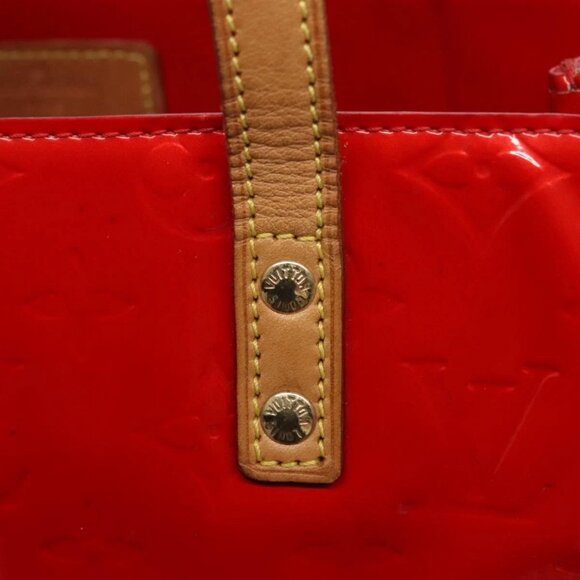 LOUIS VUITTON Monogram Vernis Reade MM Hand Bag Red Rouge M91086 LV Auth BD284 - Picture 10 of 16